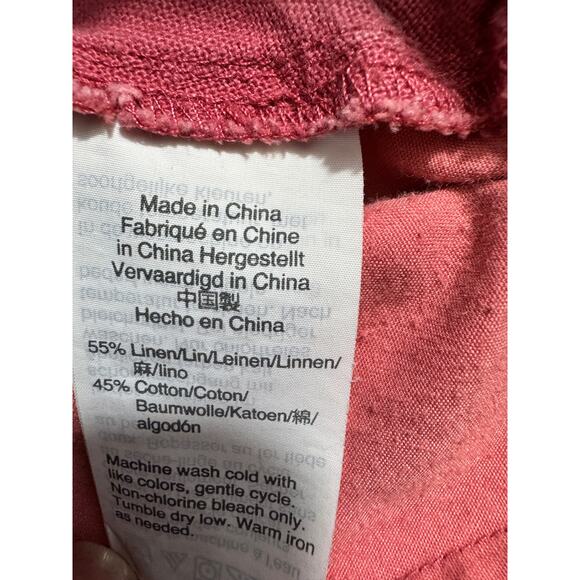 J. Crew Linen-Cotton Blend Coral Pants - Women’s Size 0 - Picture 14 of 15